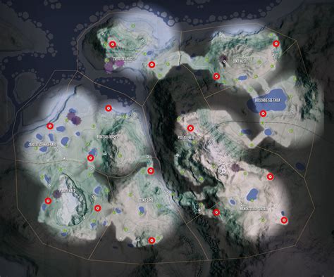 Outpost Locations at Layton Lake District Map. . Medved taiga outposts